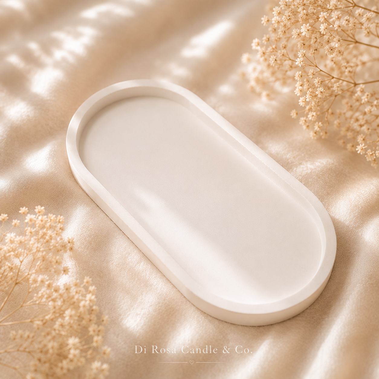 Ovaler Untersetzer mit optional Goldflakes