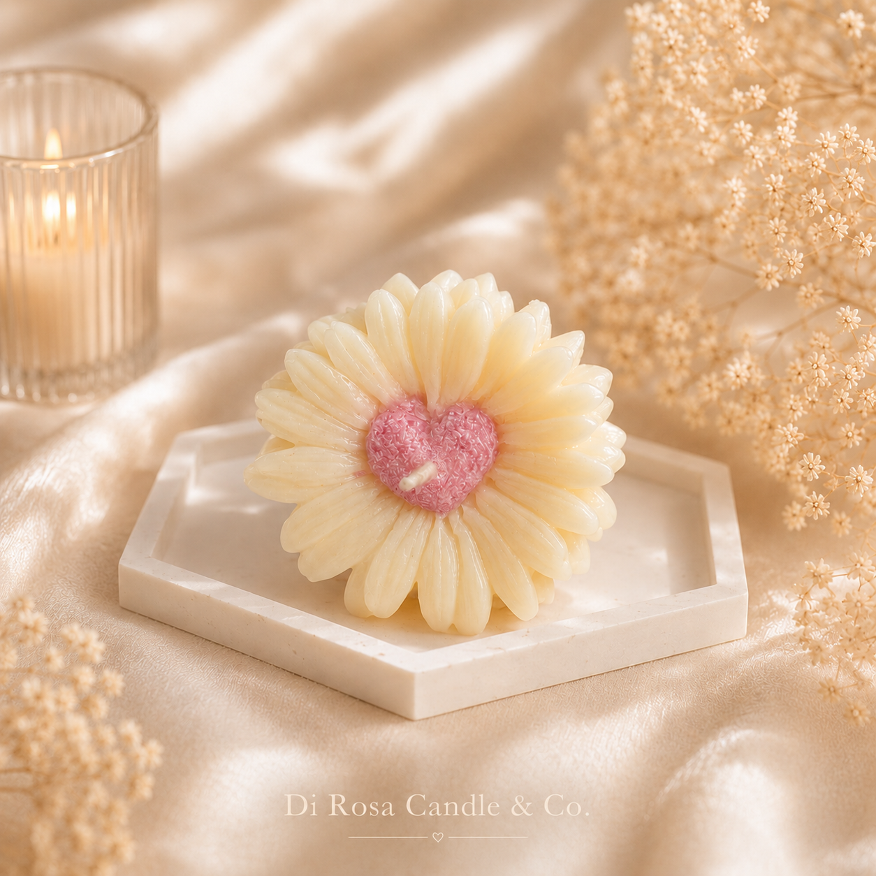 Daisy Flower Candle