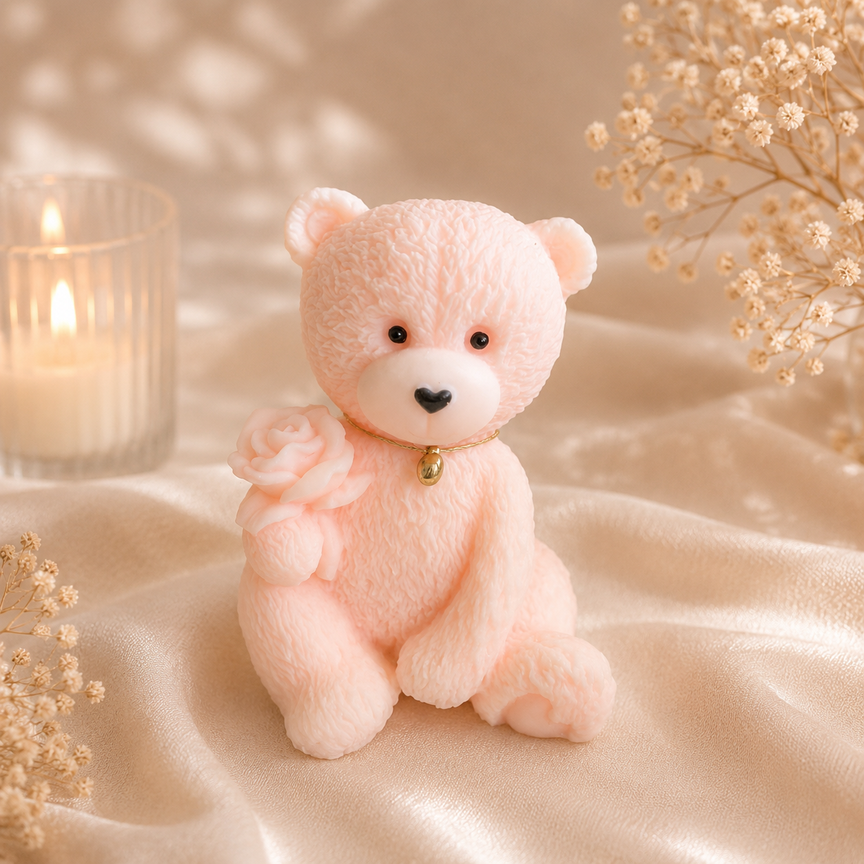 Teddy-Rose Duftkerze – das perfekte Geschenk mit Herz