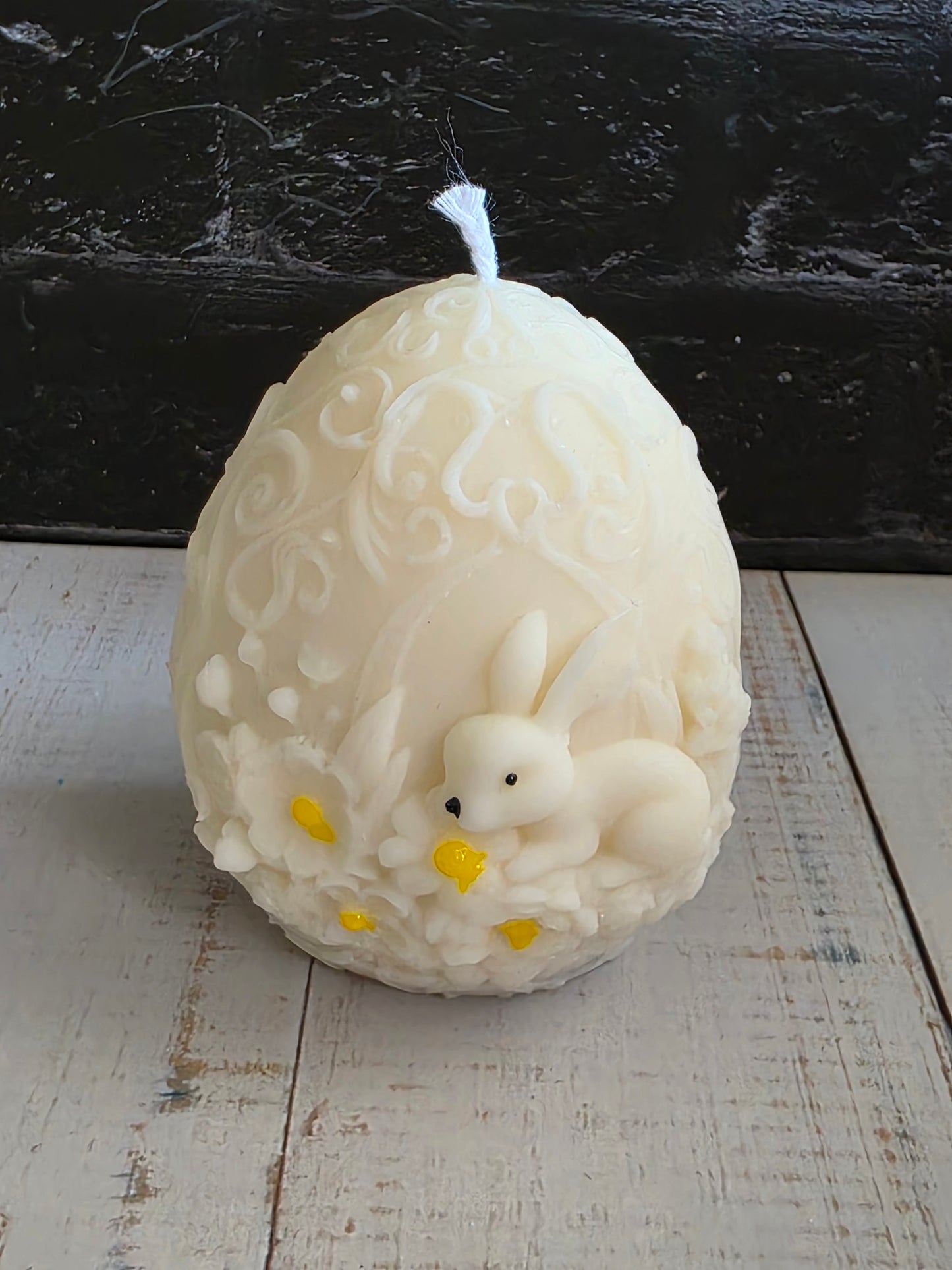 Oster Ei Kerze mit Blumen – frühlingshafte Geschenkidee „Easter Egg Bloom“