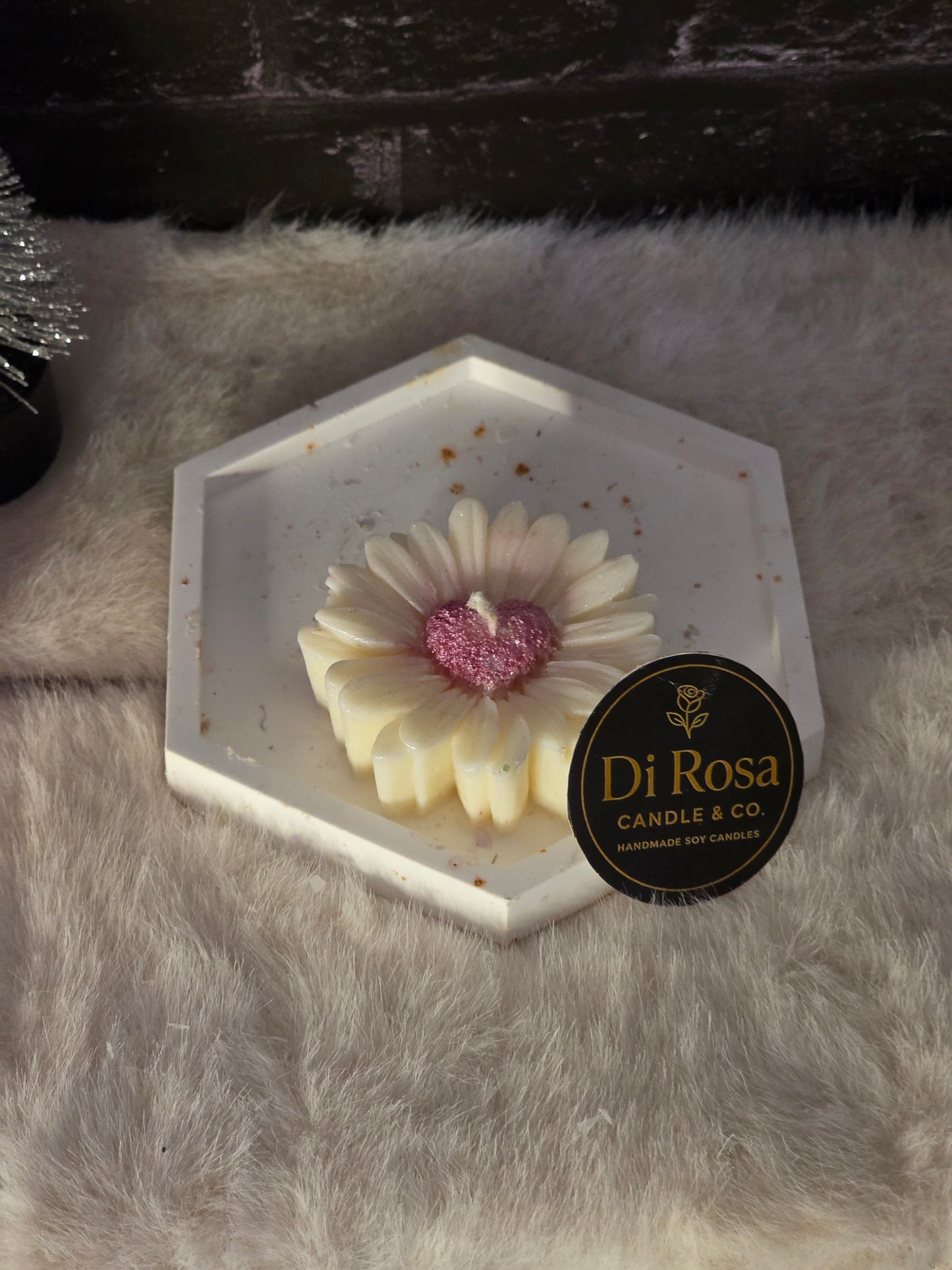Daisy Flower Candle