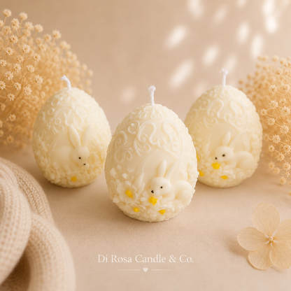 Oster Ei Kerze mit Blumen – frühlingshafte Geschenkidee „Easter Egg Bloom“