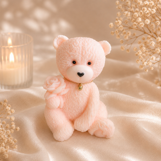 Teddy-Rose Duftkerze – das perfekte Geschenk mit Herz