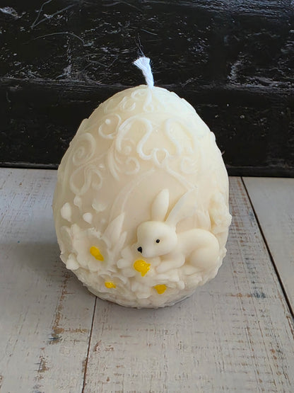 Oster Ei Kerze mit Blumen – frühlingshafte Geschenkidee „Easter Egg Bloom“