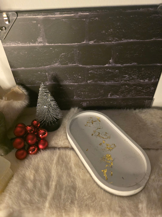 Ovaler Untersetzer mit optional Goldflakes