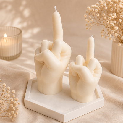 Statement Hand Candle Large