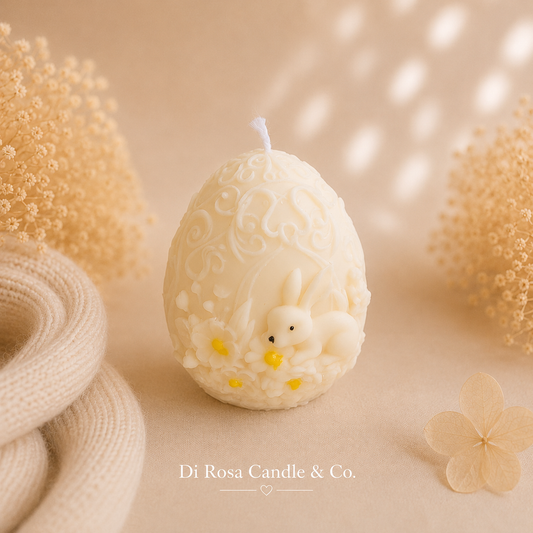 Oster Ei Kerze mit Blumen – frühlingshafte Geschenkidee „Easter Egg Bloom“
