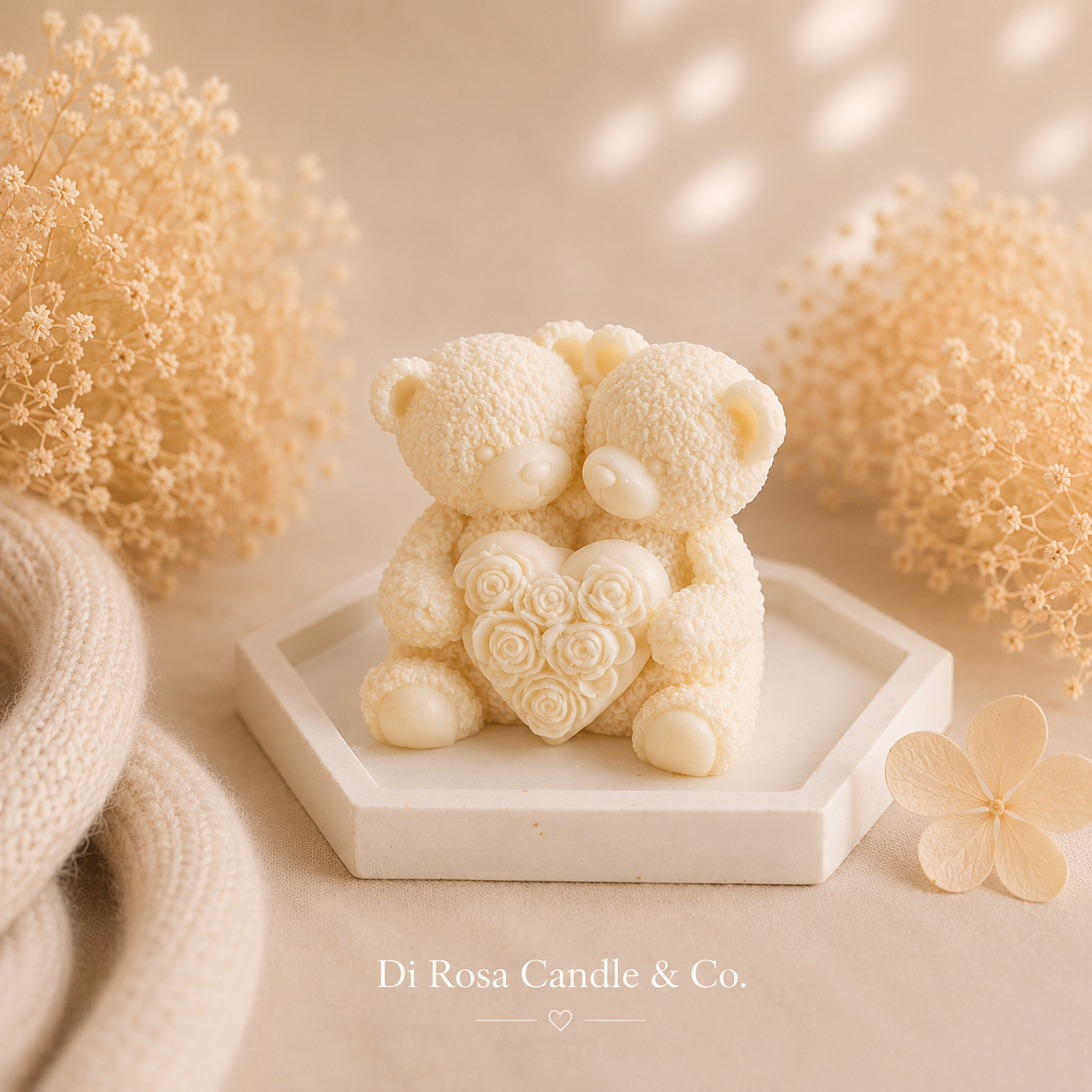 Teddy Double Love Candle