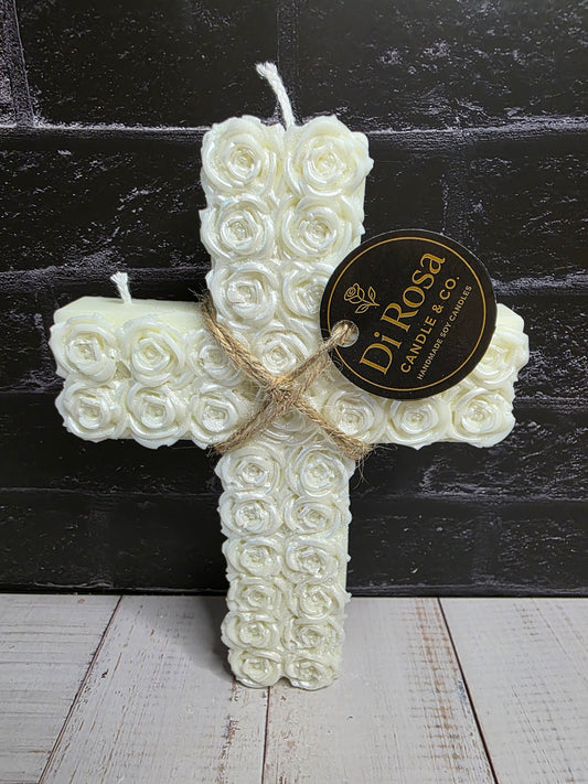 Deko-Kerze „Rose Cross“